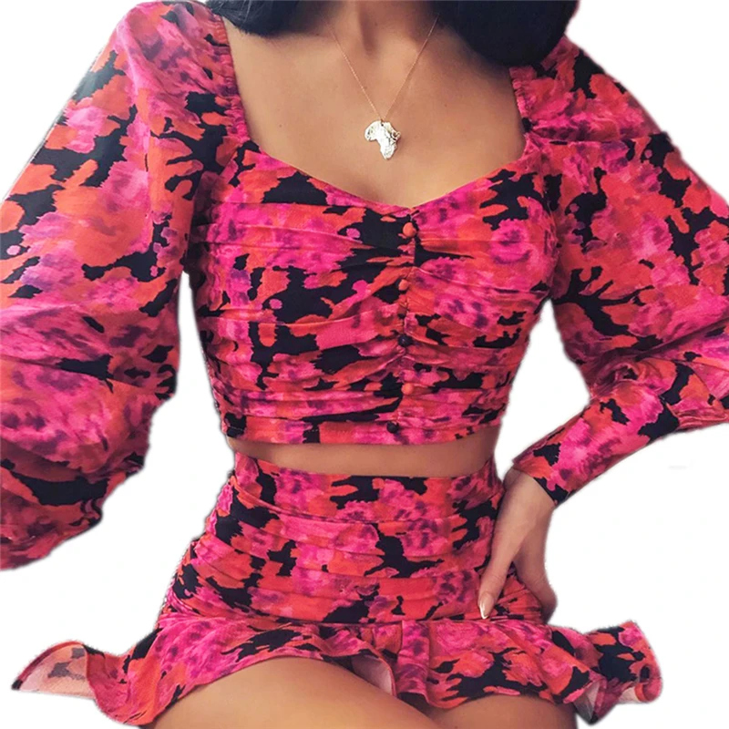 Сексуальное женское облегающее Цветочное платье с глубоким V-образным вырезом