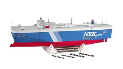 

Leo leader car special transport ship paper model ship model student manual class DIY