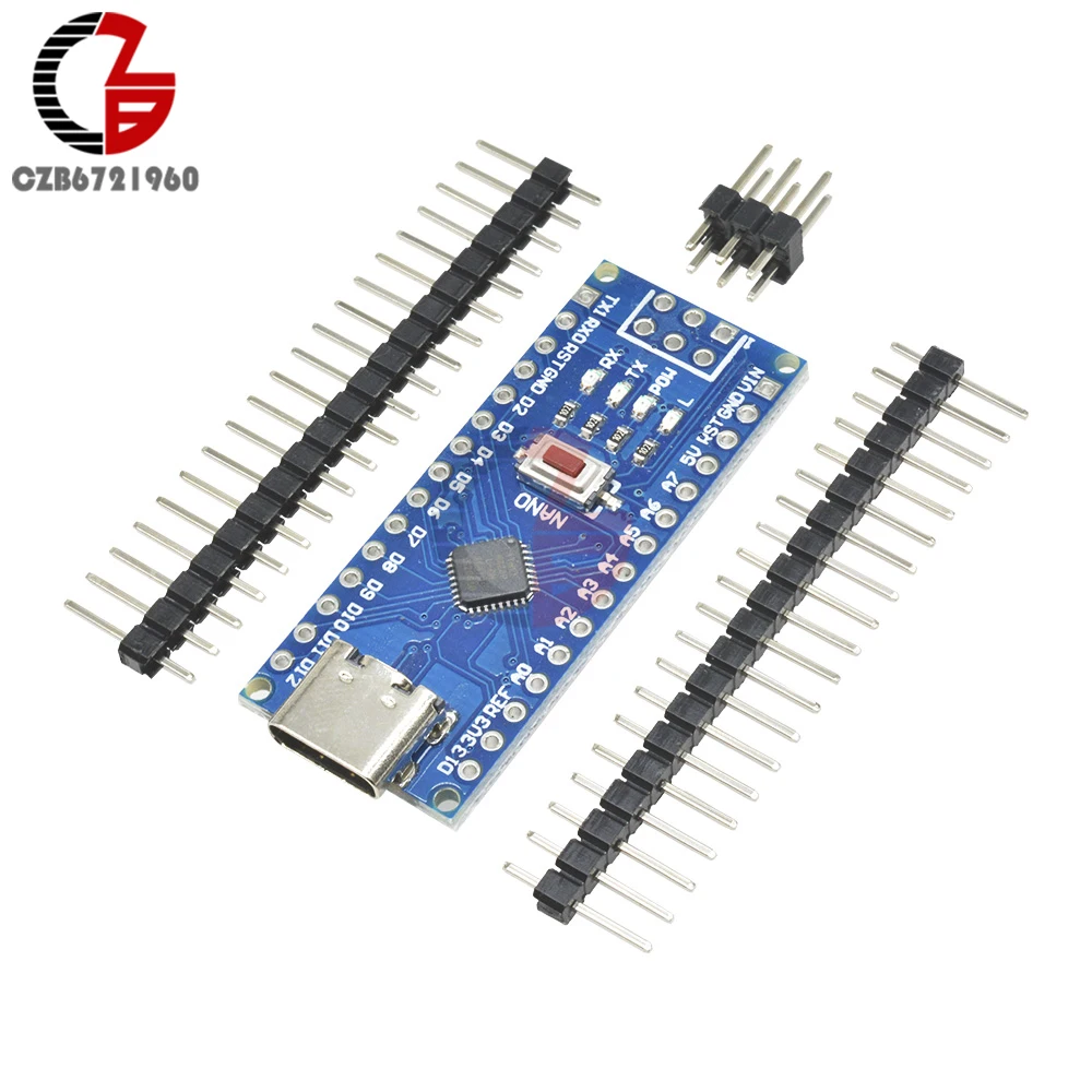 Плата разработки 5 в Type-C Micro USB C CH340 Nano V3.0 ATMEGA328P-MU ATMEGA328 с автоматическим