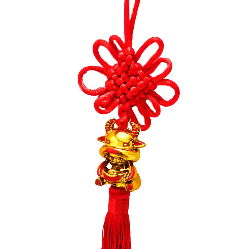 

Lucky 2021 Year of Ox Chinese Commemorative Souvenir Gift Car Bag Pendant Decor