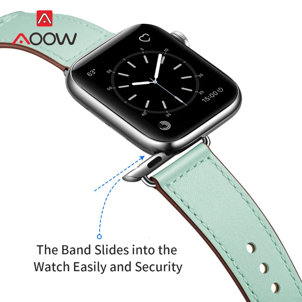 Ремешок из натуральной кожи для Apple Watch 4, 40 мм, 44 мм, 38 мм, 42 мм, высокое качество, для мужчин и женщин, ремешок для часов, браслет для iWatch 1, 2, 3