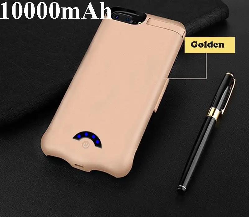 10000mAh батарея резервного копирования зарядное устройство чехол для iPhone X 8 7 6 s plus