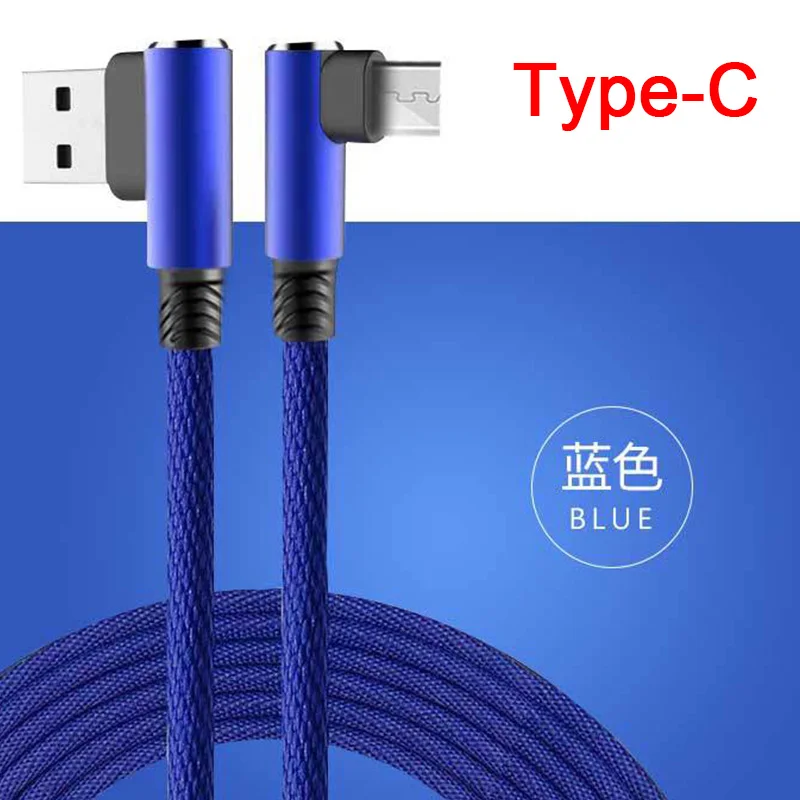 Type-C Blue Провод для быстрой зарядки для iPhone, провод для телефона, кабель USB с гибкой вилкой, быстрое зарядное устройство для type-C Andriod Micro USB - Цвет: Type-C Blue