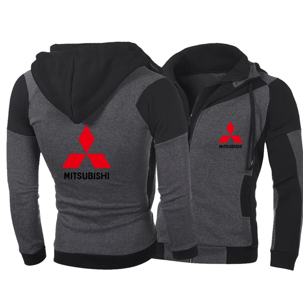 

newMitsubishi car logo Zipper Clothing Jacket Men Cotton Sweatshirt Hoody Spring Autumn Harajuku Male Fleece Sportwear Hoodies