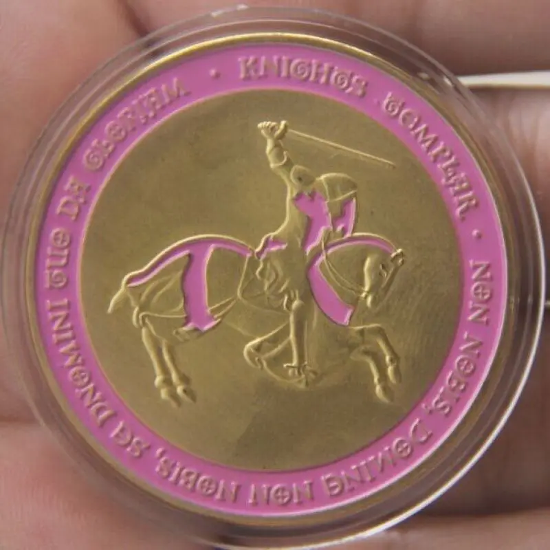 40 мм позолоченный заказ Рыцаря тамплиера сувенир медаль окисления монет | Дом и