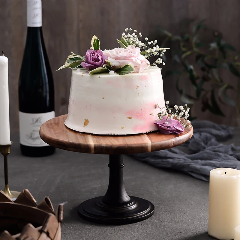 Деревянный поддон торт десерт высокие ножки тарелка Свадьба День рождения
