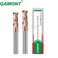 gamont milling cutter hrc55 alloy coating tungsten steel tool 2 blade endmills top hardness milling machine cutters for metal