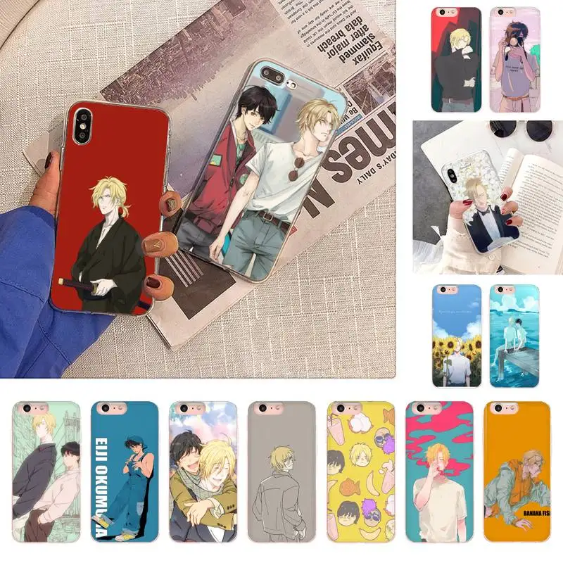 

Banana Fish Phone Case For iPhone X XS MAX 6 6s 7 7plus 8 8Plus 5 5S se 2020 XR 12 11 pro max TPU Coque