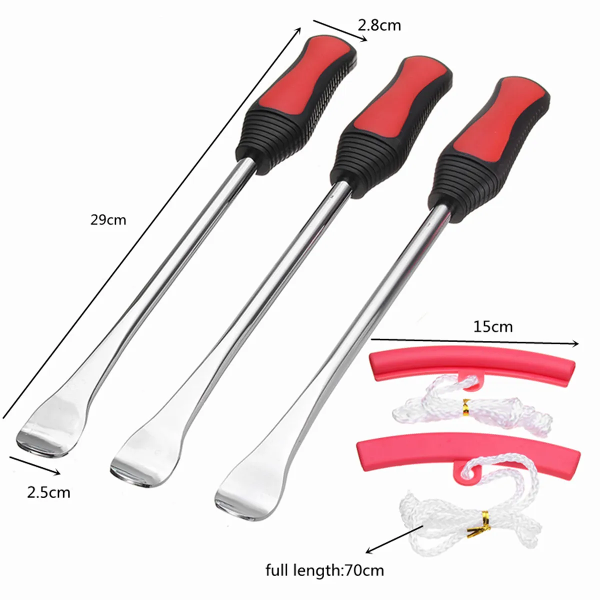 

5Pcs Motorcycle Bicycle Tire Changing Levers Auto Spoon Tire Kit Tire Changing Lever Rim Protector Professional Tire Repair Tool