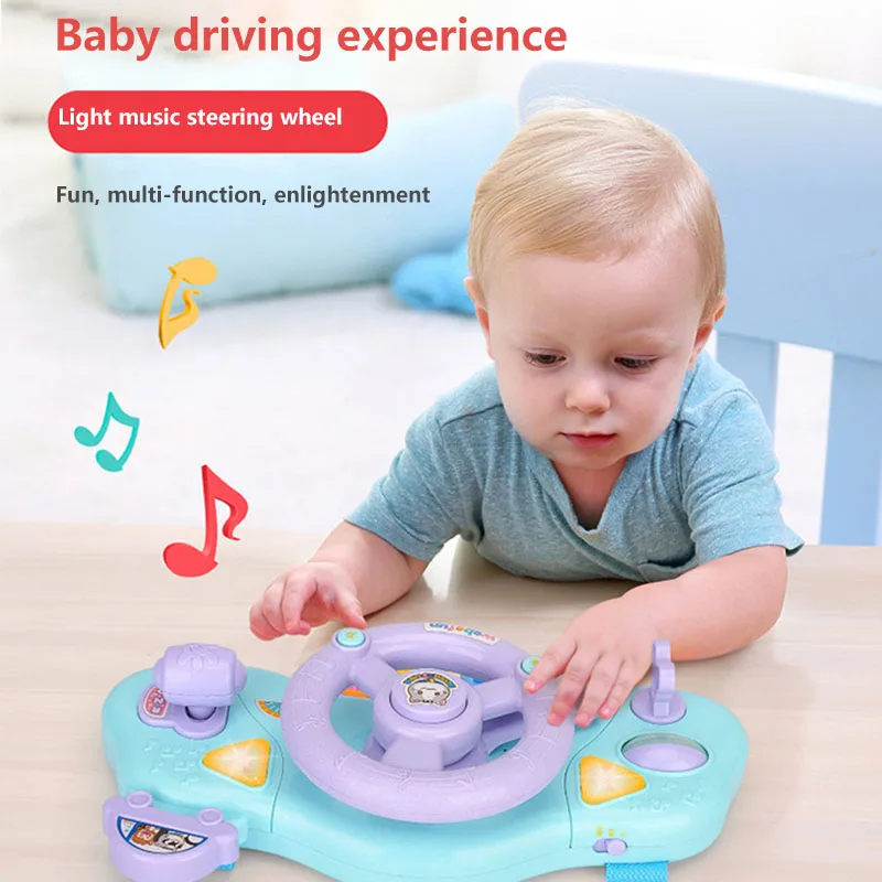

Eletric Simulation Steering Wheel Toy With Music Sound Light Education Toys Plastic Simulation Steering Wheel Toy Cartoon