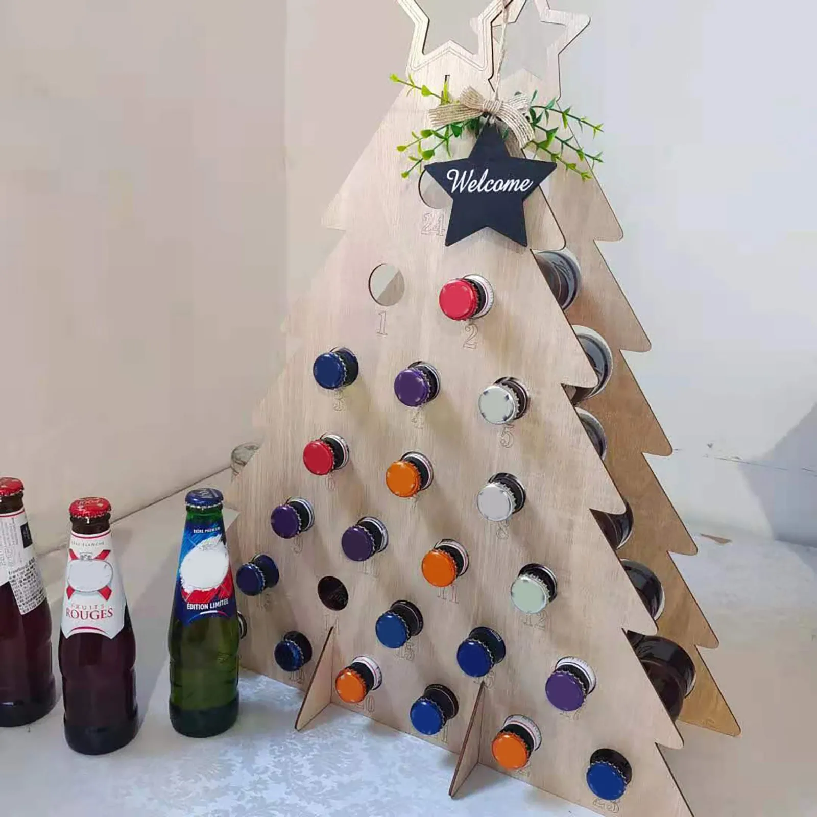 Рождественская елка-календарь для взрослых/праздничный винный стеллаж подарки
