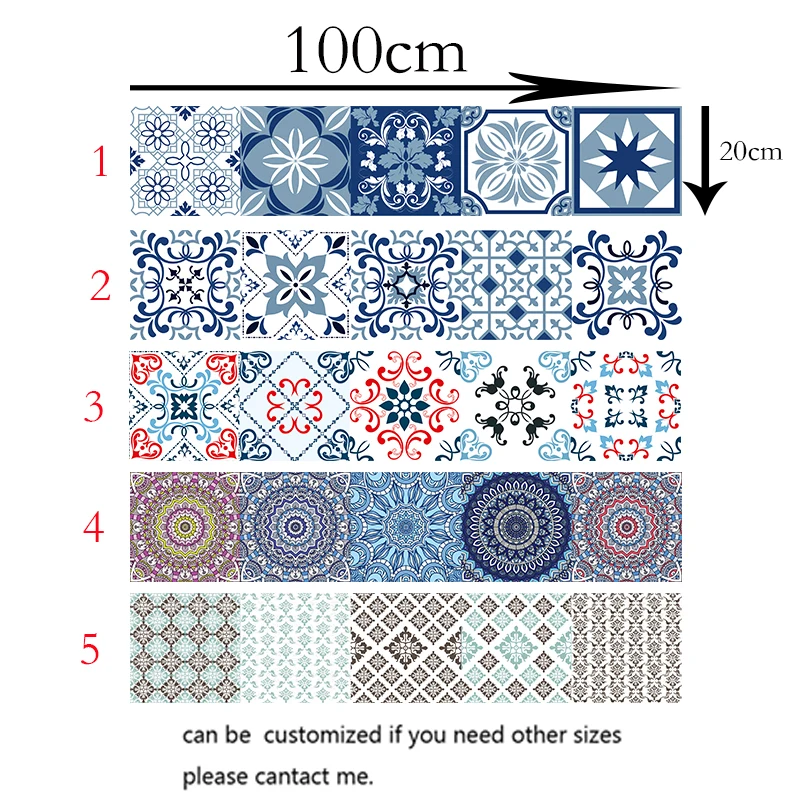 Цветные мозаичные плитки в стиле ретро настенные ПВХ наклейки для ванной и