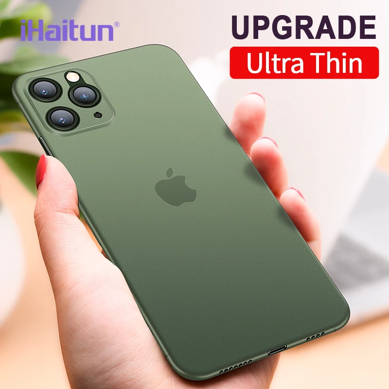 0.4mm Роскошный чехол iHaitun для iPhone 11 Pro Max ультра тонкий прозрачный XS MAX XR X 10|Бамперы| |