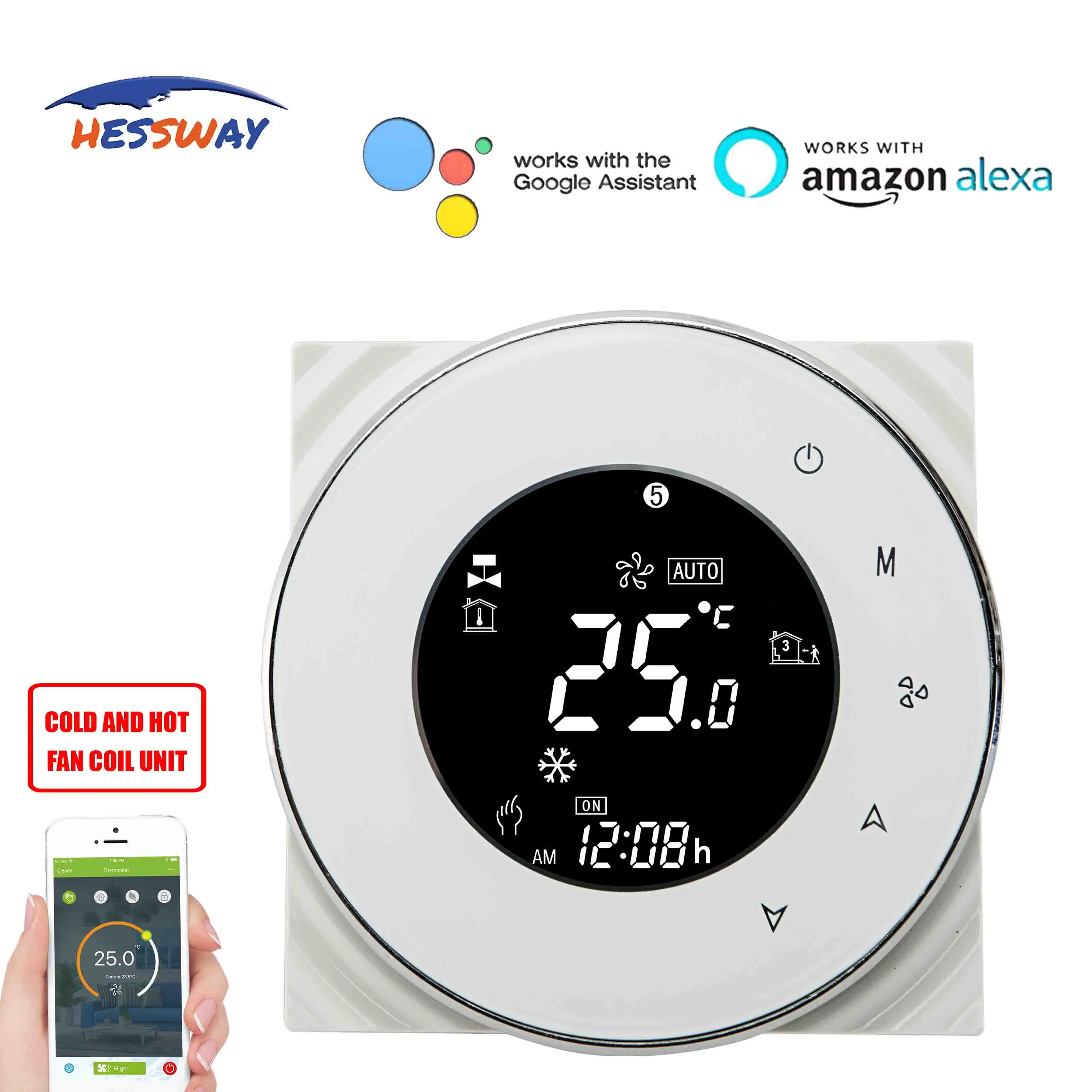Adjustable digital ac wifi thermostat tuya APP for heater cooler fan switch