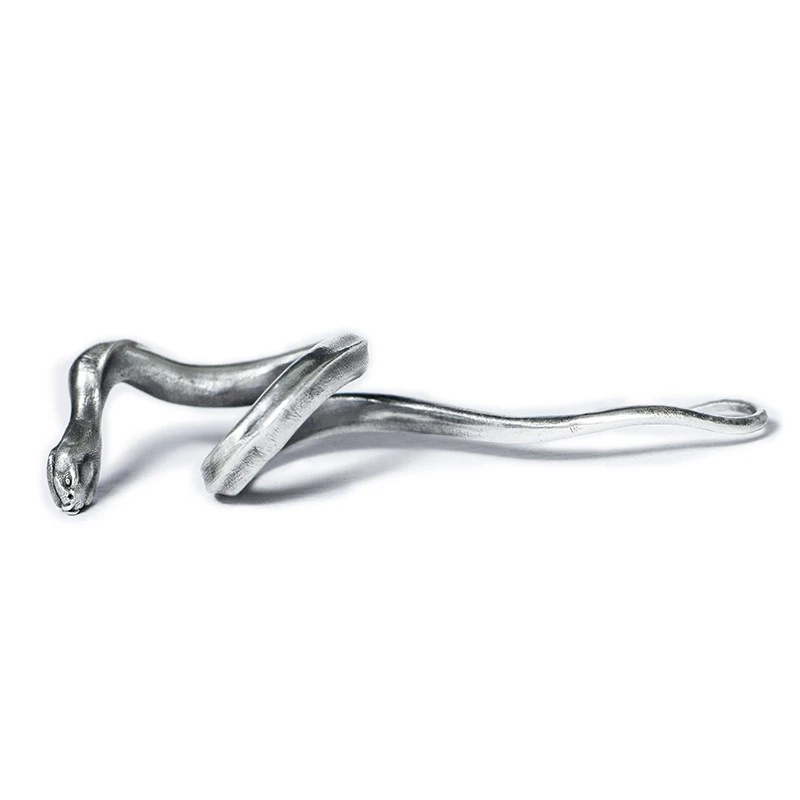 Креативные серьги-капельки в виде змеи из серебра 925 пробы длинные серьги стиле