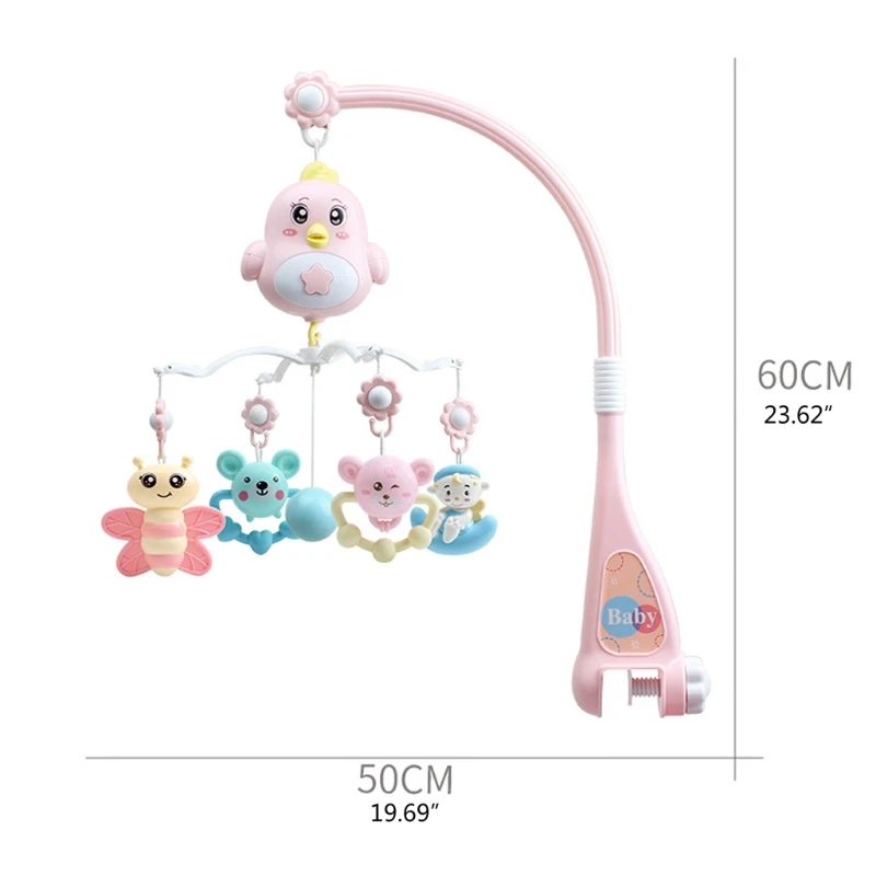 

Baby Bed Bell Mobile Multifunctional Music Crib Rattle Music Box Night Light