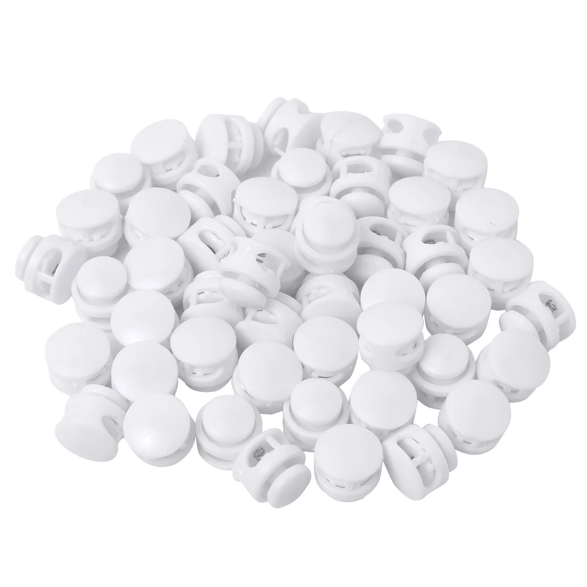 Пластиковые переключатели с двумя отверстиями 50 шт. пружинный шнур со шнурком