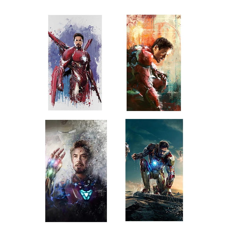 Постер Marvel мстители принты супергероев из аниме Картина на холсте Железный