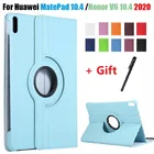 360 градусов вращающийся для Huawei MatePad 10,4 планшет принципиально BAH3-W09 BAH3-AL00 PU кожаный чехол для Huawei Honor V6 чехол + стилус
