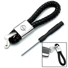 1 шт. 3D металлический кожаный шнур автомобильный Стайлинг автомобильный значок цепочка для ключей брелок для Opel Astra H G J Insignia Mokka Zafira Corsa Vectra C D