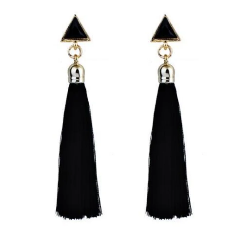 

60pcs/ lote VOVT Brand Fashion Bohemian long earrings with triangular fringe earings fashion jewelry 2020 wholesale