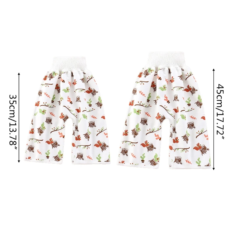 Children Diaper Skirt 2 In 1 Baby Training Pants Absorbent Shorts Nappy Leakage Mat Cover Sleeping Bed Clothes | Мать и ребенок