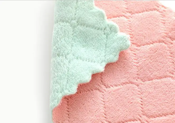 Pink green 1 шт. супер абсорбент микрофибра кухонное блюдо ткань высокая эффективность посуда домашнее полотенце для уборки кухонные инструменты Гаджеты - Цвет: Pink green