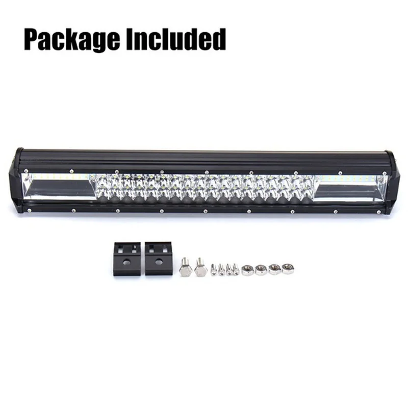 

1 Set 12 Inch Strip Work Lights for Off-road Vehicles SUVs Ships Boat 324w 54 Lights 360 Degrees Adjustable LED Lamp
