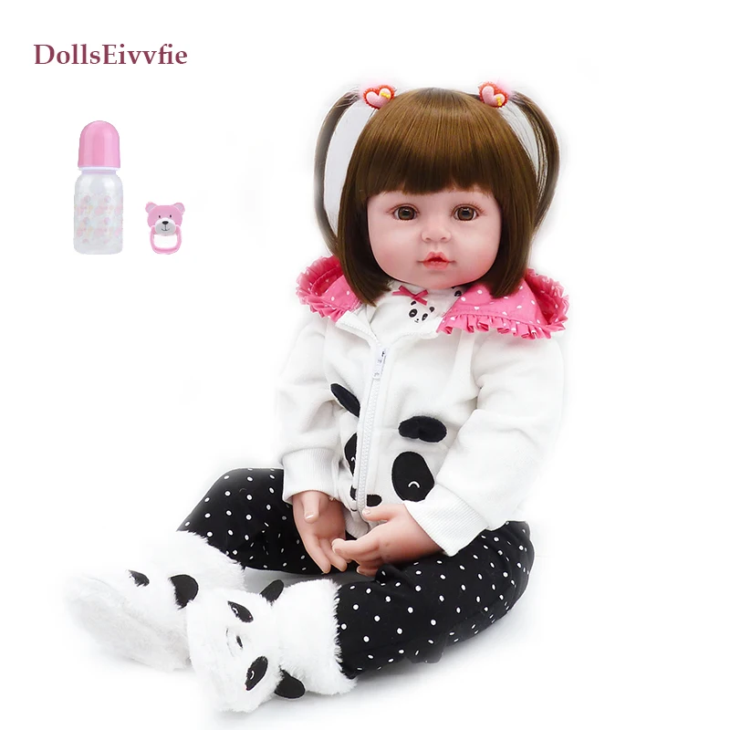 Bebe Кукла реборн 19''мягкий силиконовый милый ребенок кукла Boneca мальчик женщина Кукла Brinquedos прекрасная реальность bebe сюрприз кукла