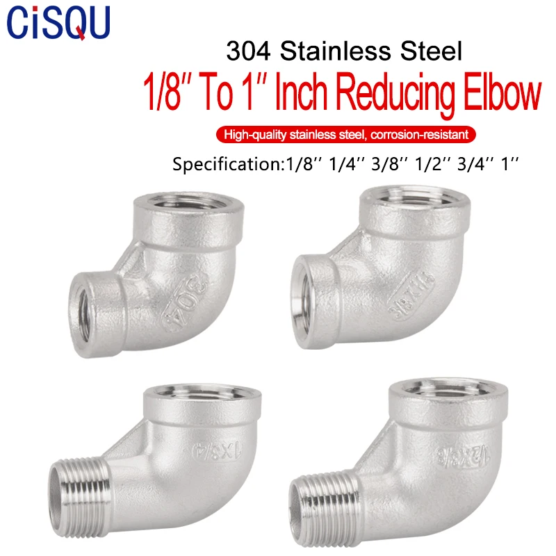 

Сниженное резьбовое колено «штекер-гнездо» 1/8 ''1/4'' 3/8 ''1/2'' 1 ''редукторное соединение трубы фитинг адаптера из нержавеющей стали