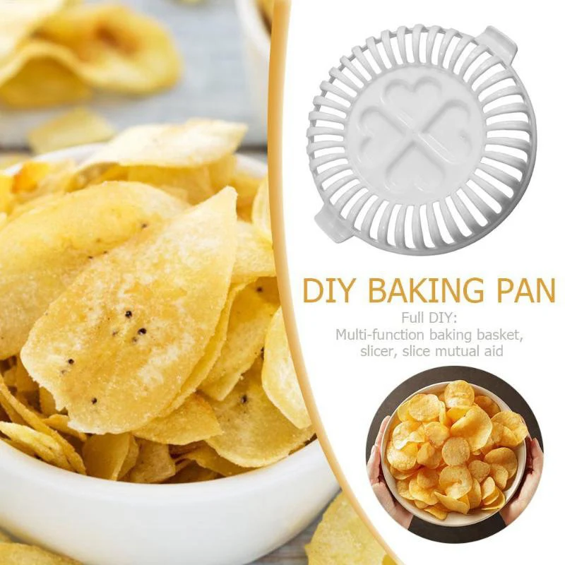 

DIY Microwave Potato Chip Maker Chips Rack Tray Oven Fat Free Potato Chips Baking Tools Home Snacks Maker Kitchen Gadgets