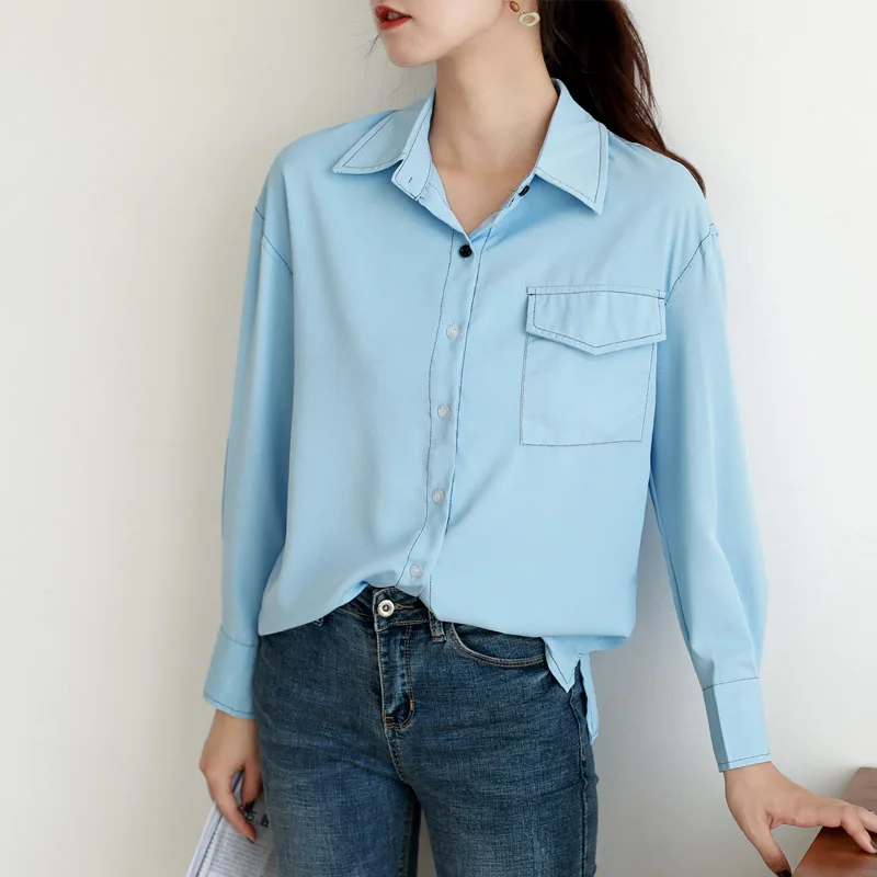 

Free shipping woman feminina Women's vintage blouse fashion clothes 2020 spring autumn chiffon shirts female D0060