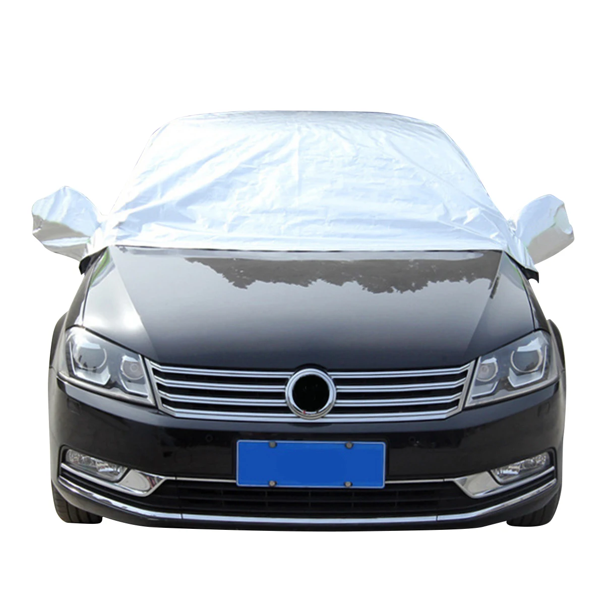 

Protective dust cover outdoor and indoor universal half car protective cover with wind hook suction cup