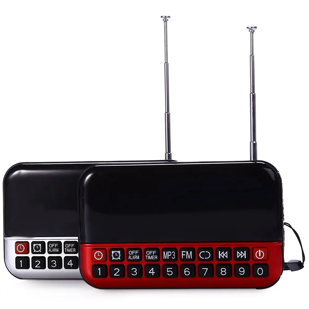 Цифровой будильник светодиодный дисплей радио музыка MP3 колонка дорожная