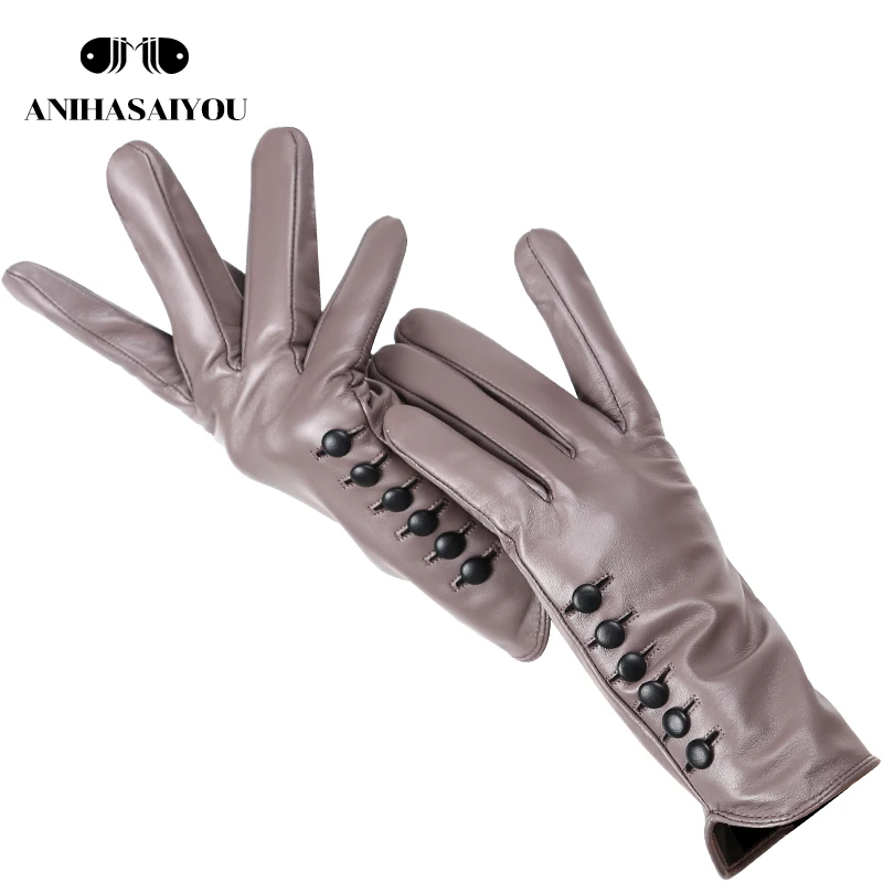 High-end color women's gloves,genuine women's leather gloves,Keep warm women's winter gloves,Soft sheepskin touch gloves - 2011