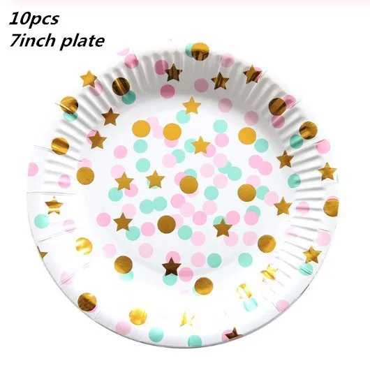 10PCS 7inch plate 20 шт./лот, горячая Распродажа, золотое, синее бумажное полотенце, салфетка для мальчиков и девочек, вечерние салфетки, украшение для салфеток, 33*33 см - Цвет: 10PCS 7inch plate