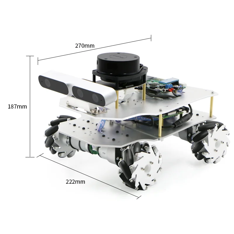 Billig ROS Roboter Ackerman Differential Unbemannte Auto McNum Rad Moveit Robotic Arm Raspberry Pi