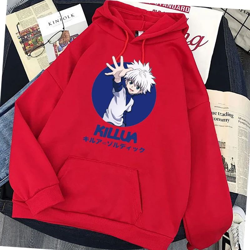 

Kawaii Hunter X Hunter Hoodies Women Long Sleeve Sweatshirt Killua Zoldyck Anime Manga Black Hoodies Bluzy Tops Clothes