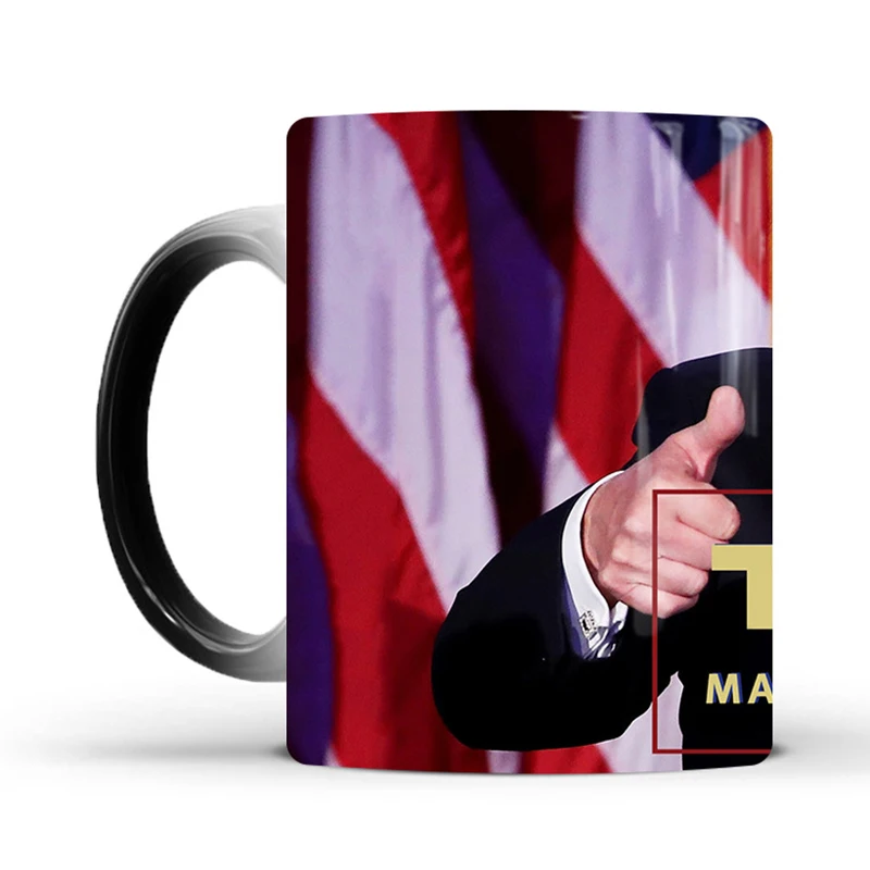 1 шт. новые 350 мл Дональд Трамп меняющие цвет кружки креативные керамические