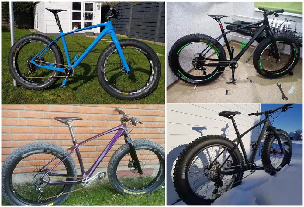 OEM пользовательские углеродного волокна 26er велосипед рама макс 5,0 шины Снег Bicicletas рамы задний 197 мм передняя 140 мм Толстая велосипедная Рама углерода