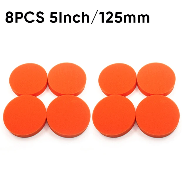 

8pcs 5in 125mm Car Polisher Pad Buffer Waxing Buffing Polishing Sponge Pads Kit