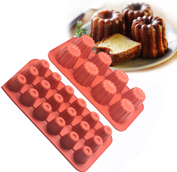 8/18 полости силиконовые формы Canneles Bordelais рифленая форма для выпечки тортов Muffin