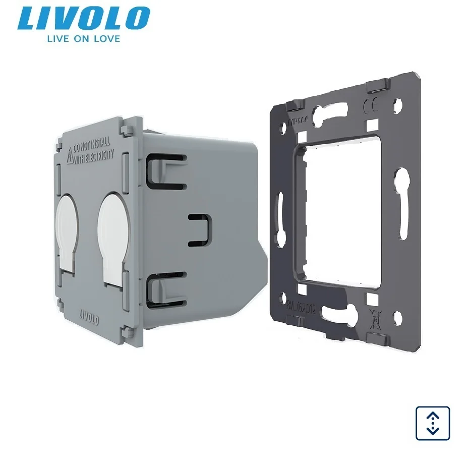 

2021 Livolo Manufacturer Wall Switch, DIY EU Standard, Touch Control Home LED Curtain Switch Without Glass Panel, VL-C702W