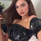 Новинка 2022, черная пикантная футболка из ПВХ и латекса в стиле панк и готика, топы из экзотической искусственной кожи и Марли в стиле пэчворк, топ из ПВХ и сетки, костюм для клувечерние