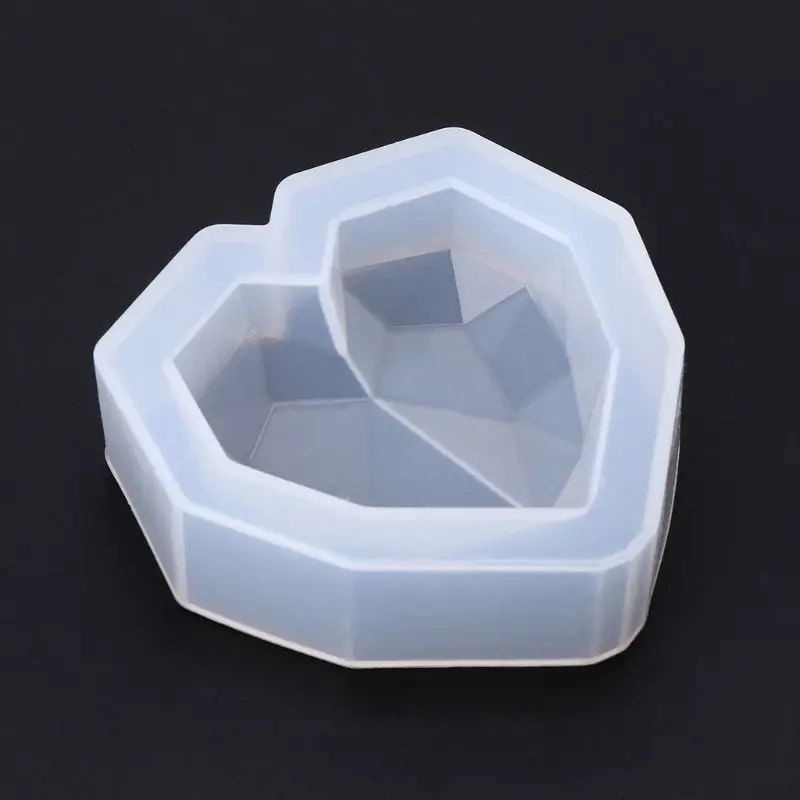 

Silicone Mold Mirror Heart Shaped Cutting Face DIY Jewelry Making Pendant Cake Chocolate Bakery Tools Epoxy Resin UV Molds 97QF