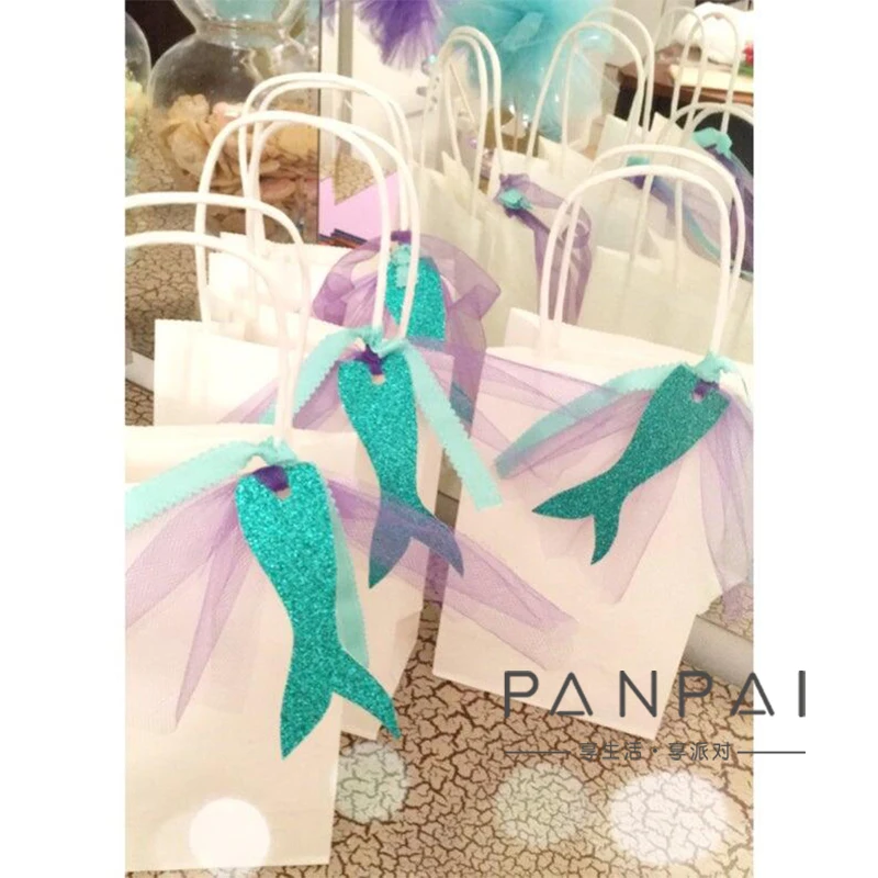 Подарочные пакеты Русалочки красивая бумага Подарочная коробка сумки украшения