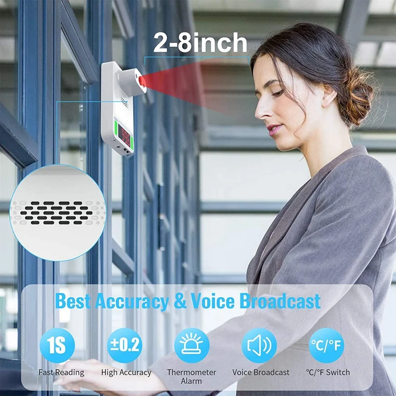 

Adult Non-Contact Infrared Thermometer, with Fever Alarm, Accurate and Instant Reading LCD Sn, Suitable for School