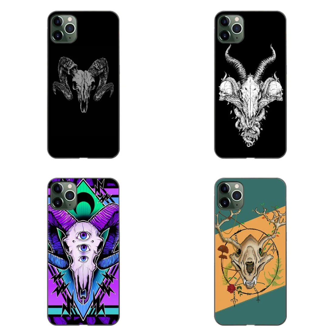 

Ram Skull Phone Case Fashion New Cover Sotf Tpu Black For Iphone 12 Mini 11pro Max Se2020 6 6s 7 8 Plus 5s 5 X XS XR Xsmax