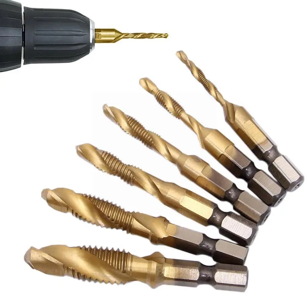 

Ручное сверло с титановым покрытием и шестигранным хвостовиком