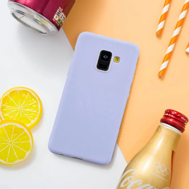 Чехол карамельного цвета макарон для Samsung Galaxy S8 S9 A6 A8 Plus J4 J6 J8 2018 S7 Edge A3 A5 A7 J3 J5 J7 2017